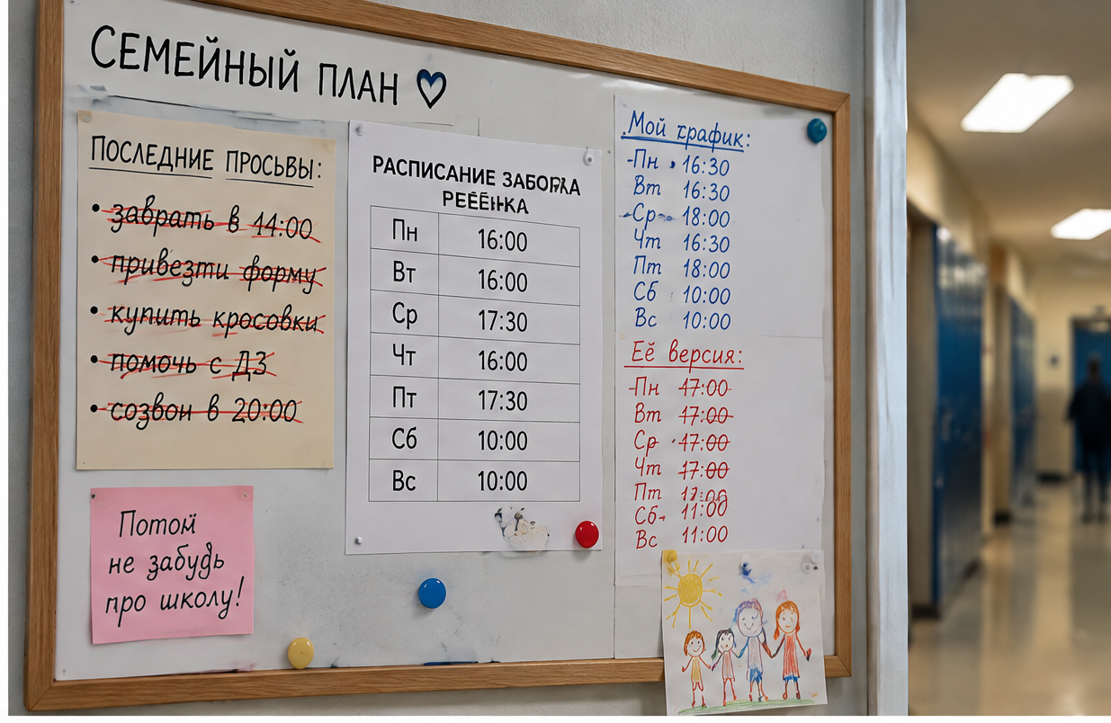 Женщина вечером смотрит на телефон и чувствует напряжение из-за сообщений бывшей жены мужа