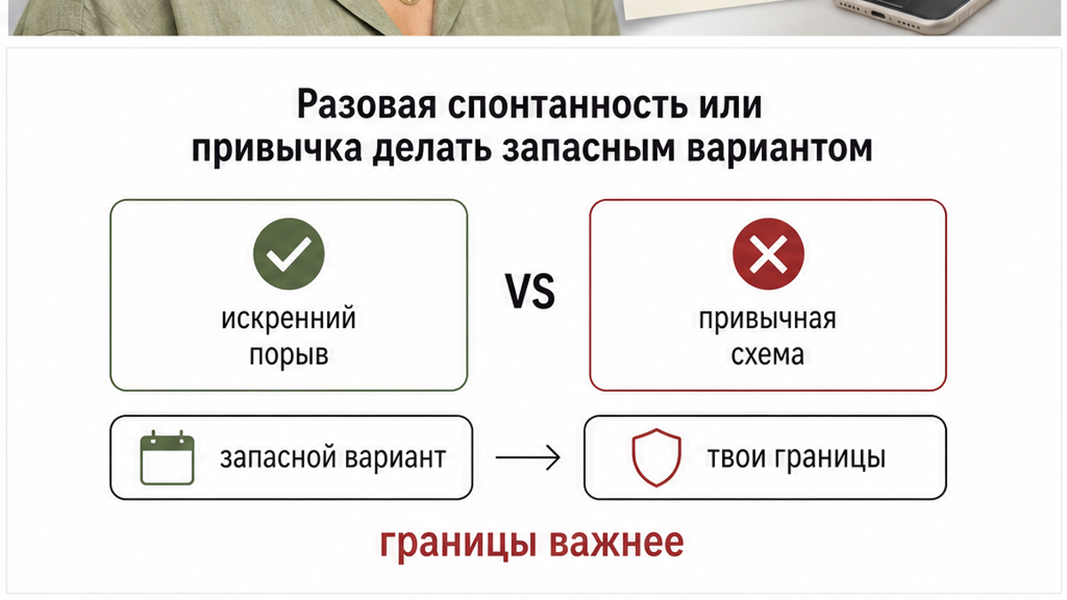 Как отличить искренний порыв от привычки звать запасным вариантом