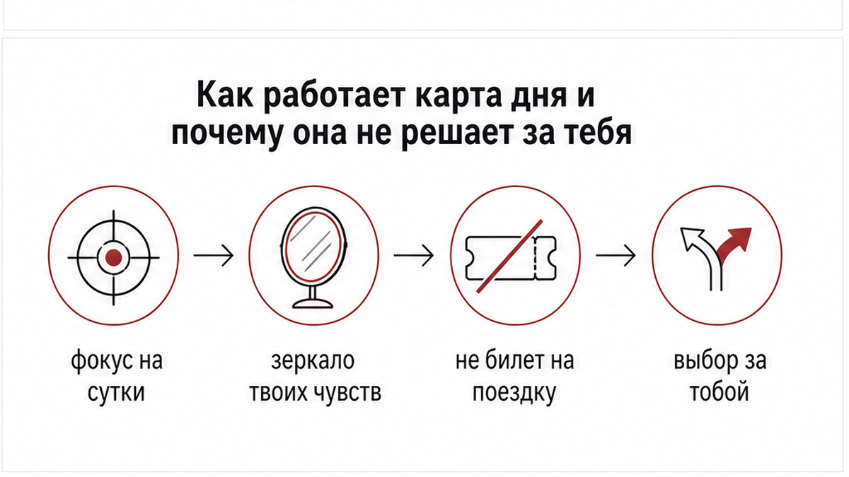 Как карта дня показывает чувства, но не решает ехать или остаться