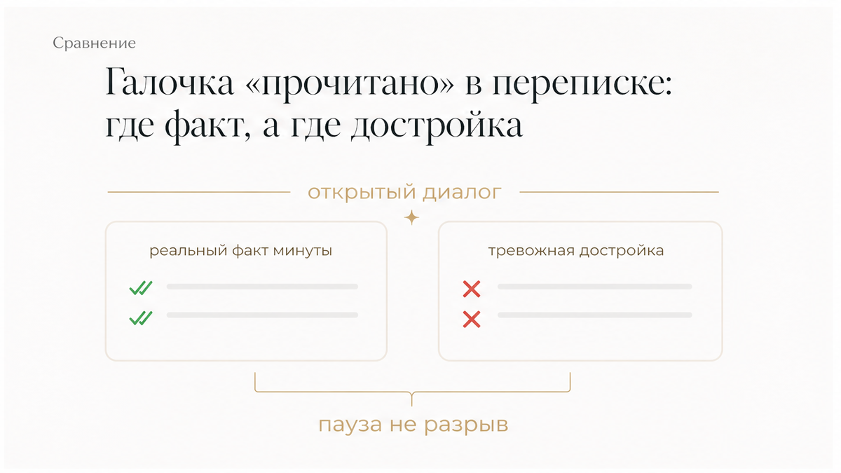 Схема: где факт прочтения, а где тревожная достройка