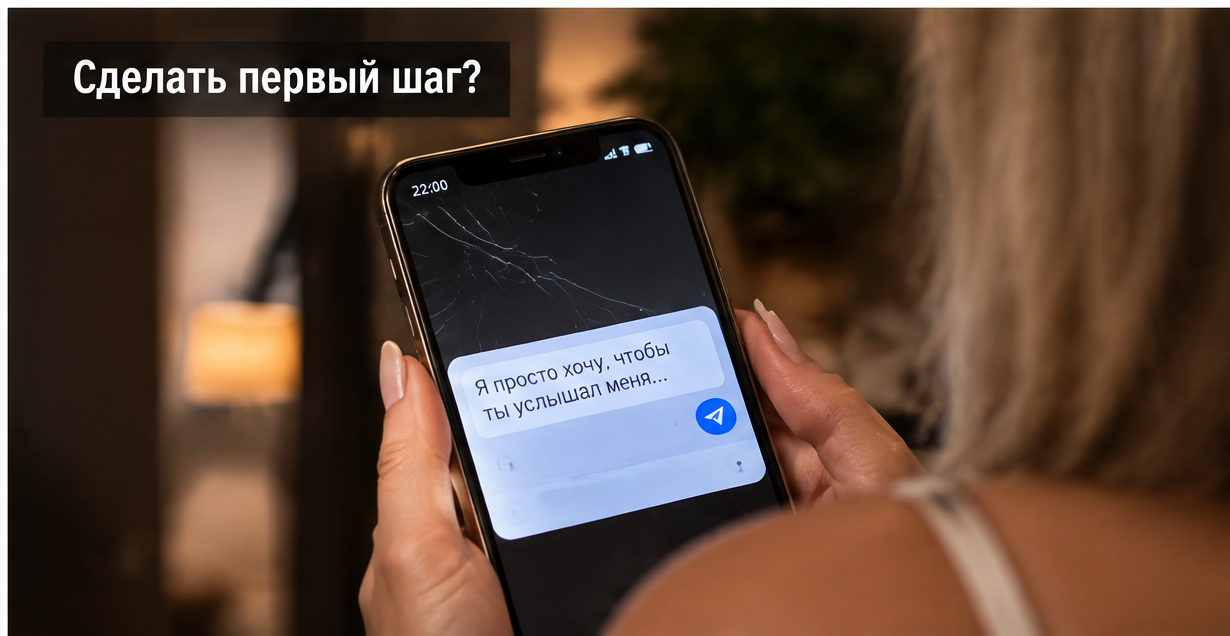 Спокойный разговор супругов после конфликта дома