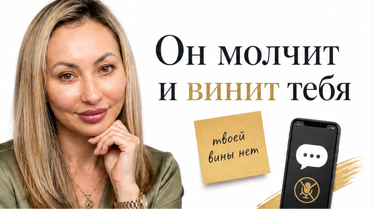 Он делает тебя виноватой в своём молчании