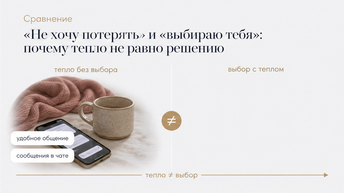 Схема: тепло в общении не равно решению назвать своей