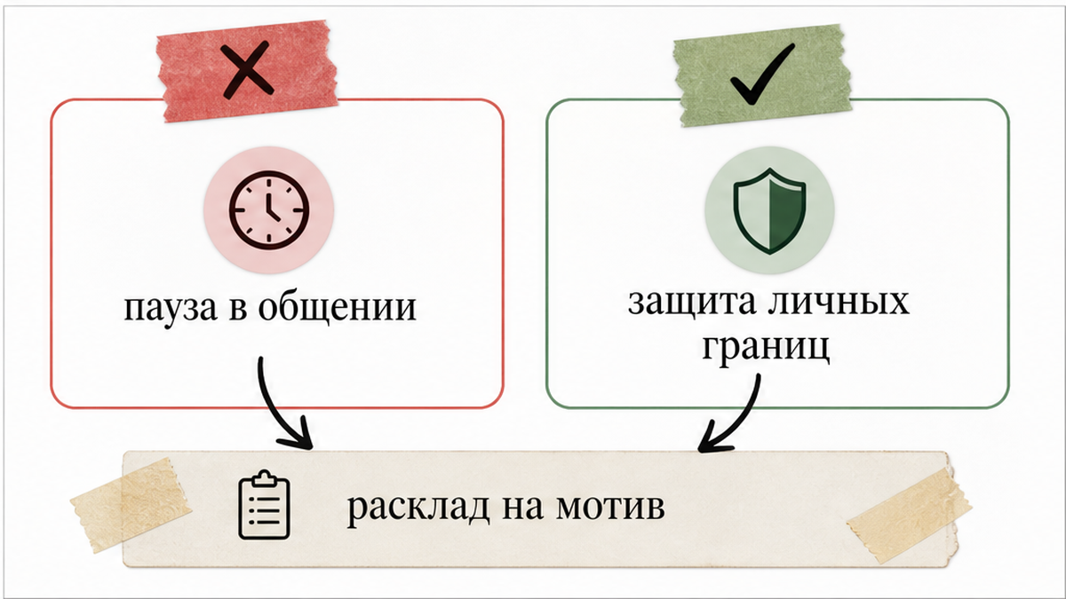 Сравнение дружбы сразу и паузы, когда контакт с бывшим безопасен