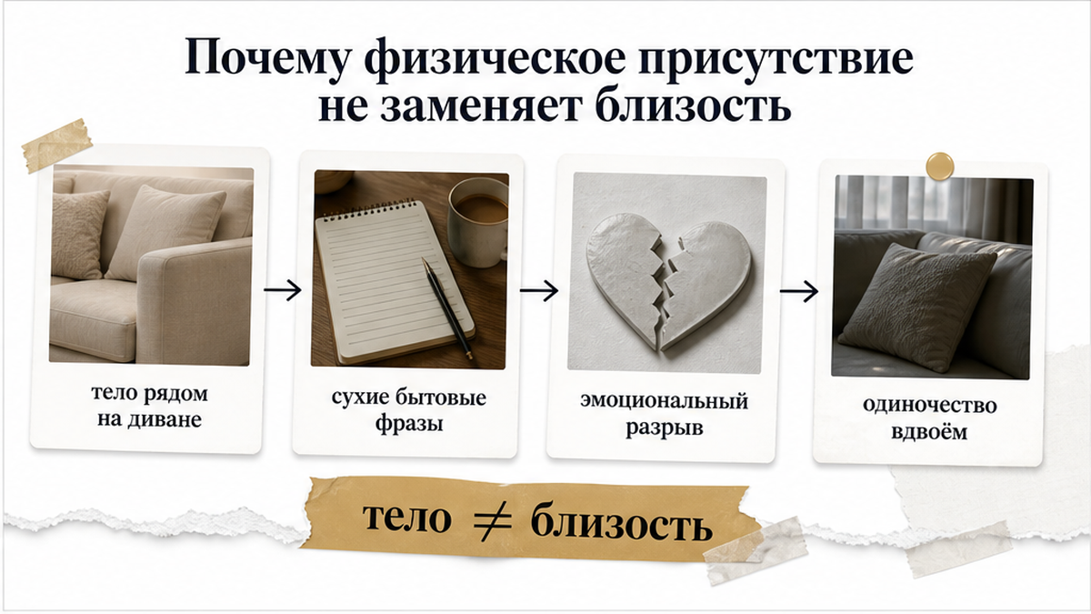 Схема: почему присутствие рядом не заменяет близость