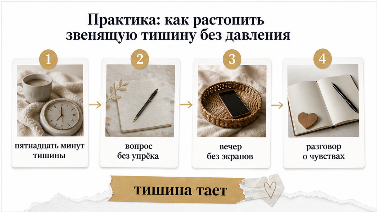 Чеклист: как растопить тишину без давления