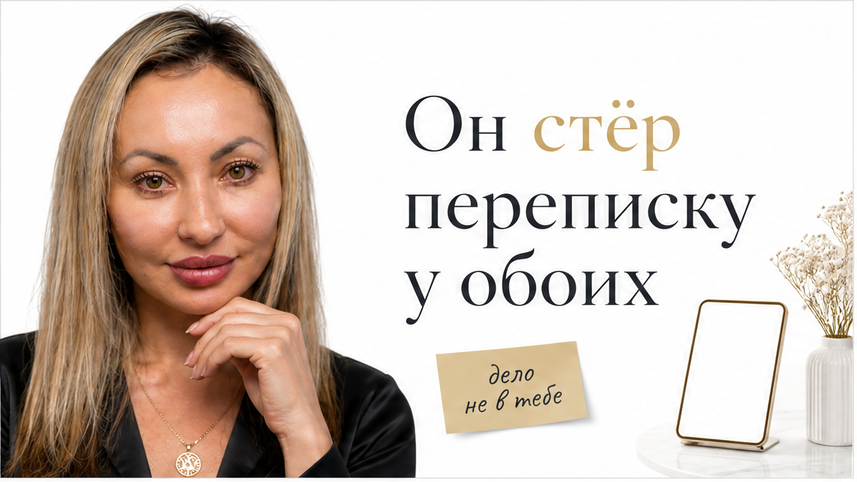 Он удалил переписку у обоих и оборвал отношения