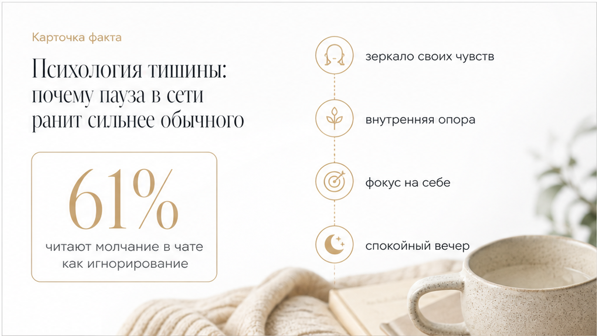 Карточка: почему пауза в сети ранит сильнее обычного молчания