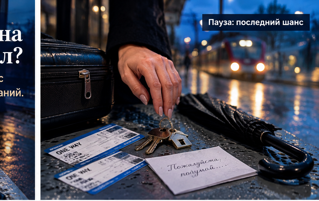 Пауза в отношениях как момент выбора продолжать или остановиться
