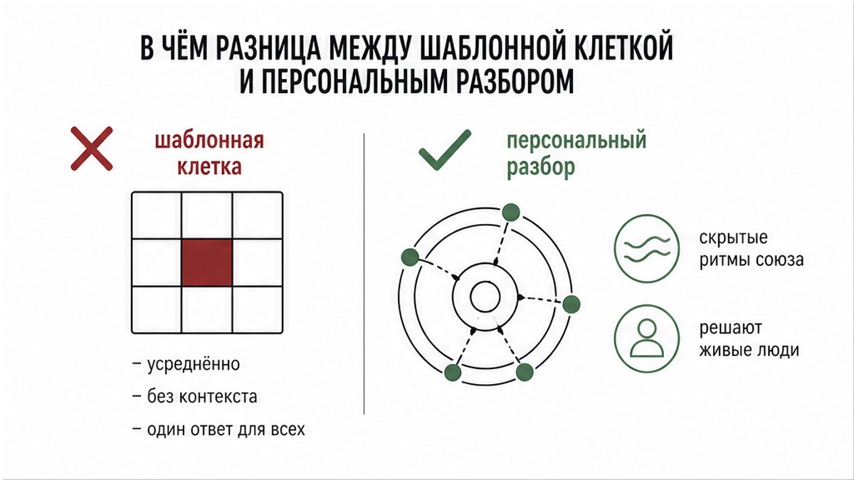 Сравнение шаблонной клетки и персонального разбора дат